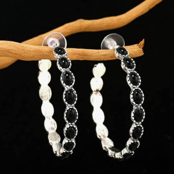 Natural✦ Dangle Oval Earrings ✦ - Picture 2 of 4